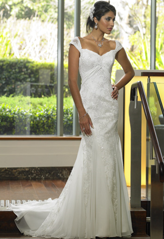 The neckline of your wedding dress is important as it will draw attention to